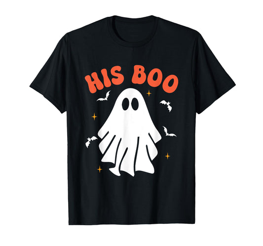 Her Boo & His Boo Funny Matching Halloween Pajama Couples T-Shirt