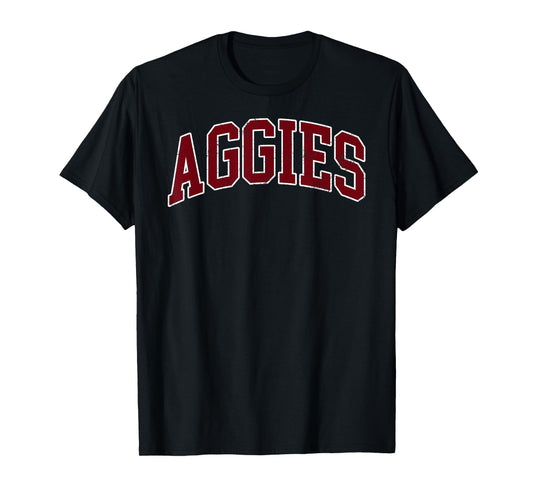 Retro Personalized Aggies-Red T-Shirt