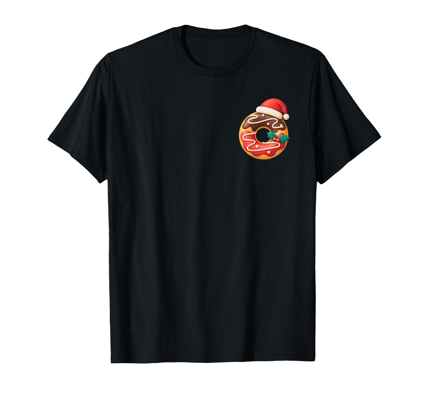 Teacher School Spirit Donut Christmas December Santa T-Shirt