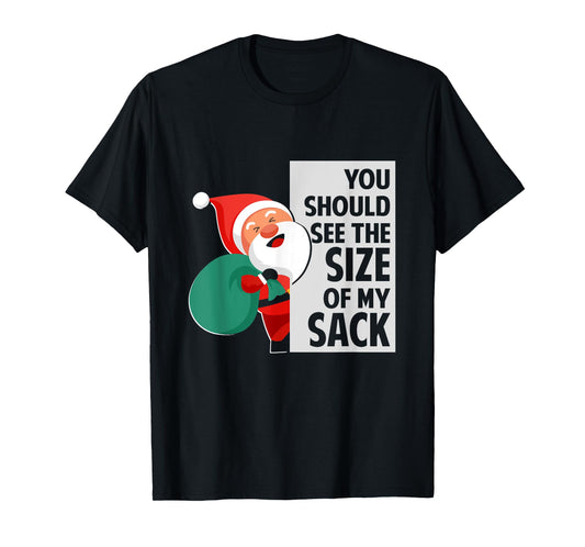 You Should See The Size Of My Sack Funny Santa Christmas T-Shirt