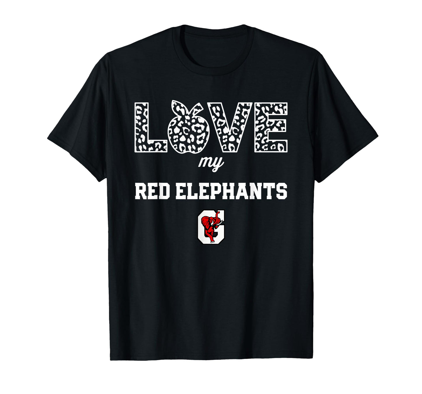 Gainesville Red Elephants Logo Love My Team HS T-Shirt