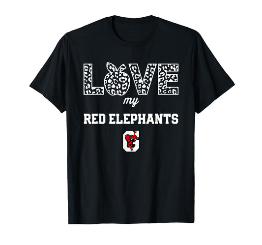 Gainesville Red Elephants Logo Love My Team HS T-Shirt