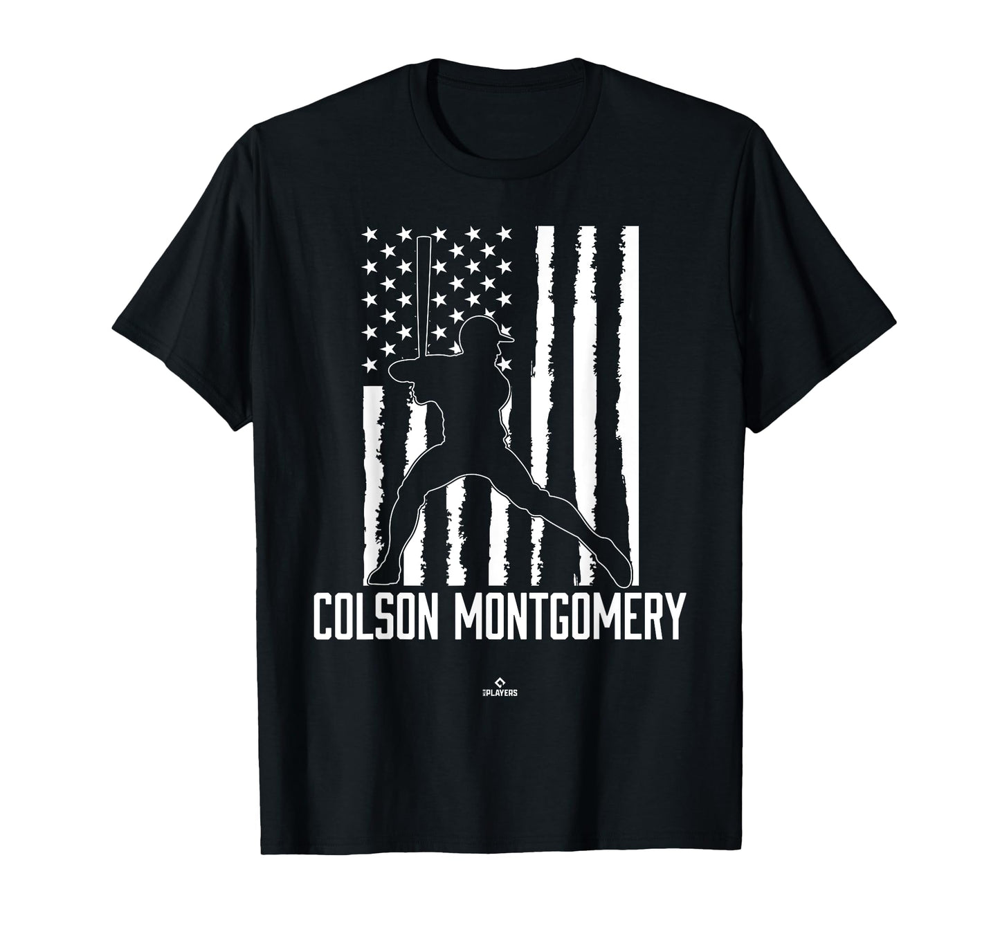 Distressed Flag Swing Colson Montgomery Prospect Baseball T-Shirt