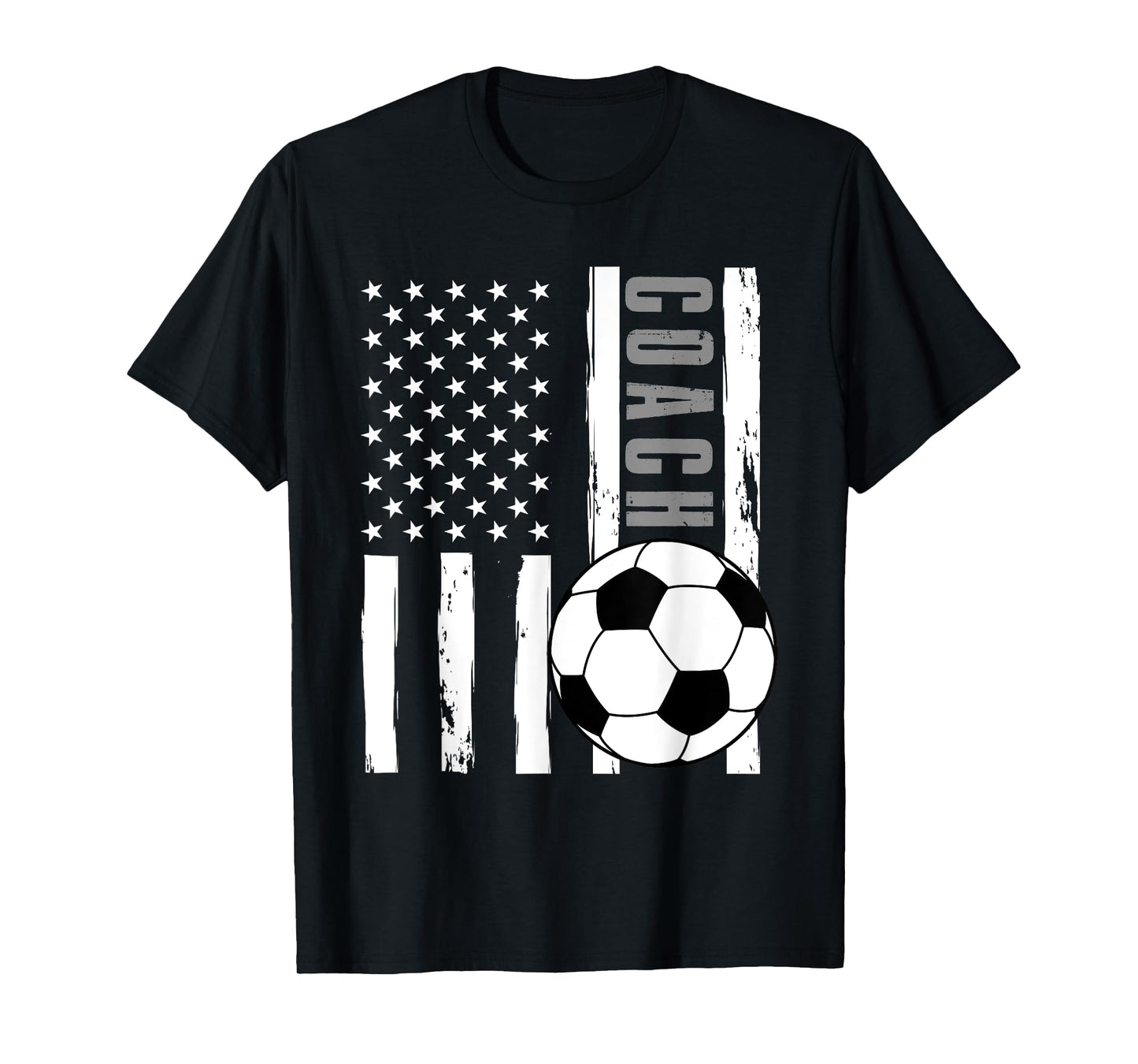USA Flag Soccer Coach Funny Soccer Trainer American Outfit T-Shirt