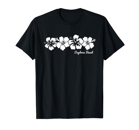 Daytona Beach Florida Hibiscus Flower Souvenir Mens Womens T-Shirt