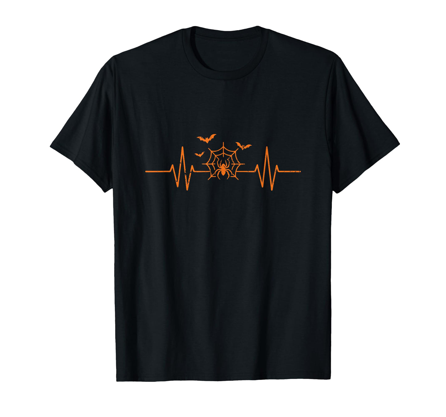 Spider Web Heartbeat Halloween T-Shirt