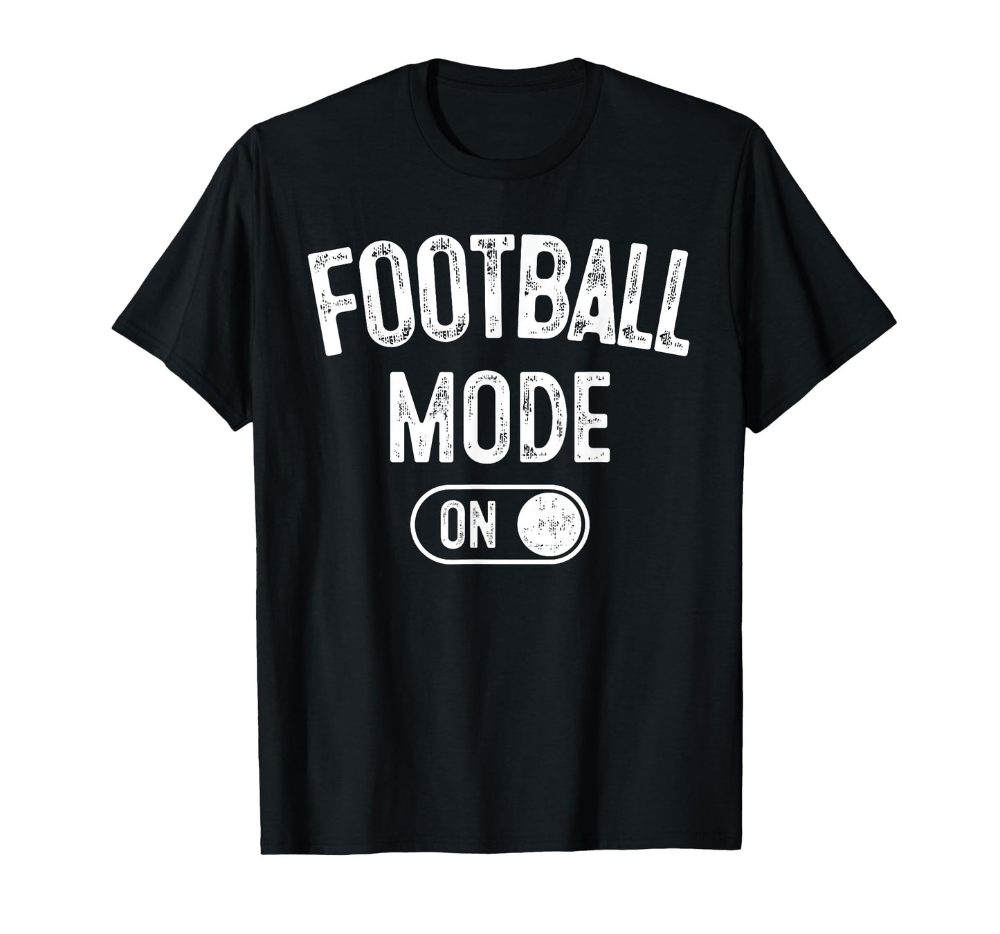 Football Mode On Funny Quarterback Gift Coach Player Dad T-Shirt