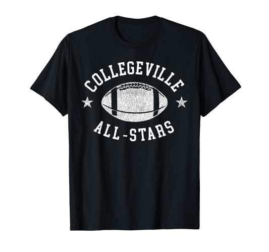 Collegeville Vintage All-Stars Football Retro 80s T-Shirt