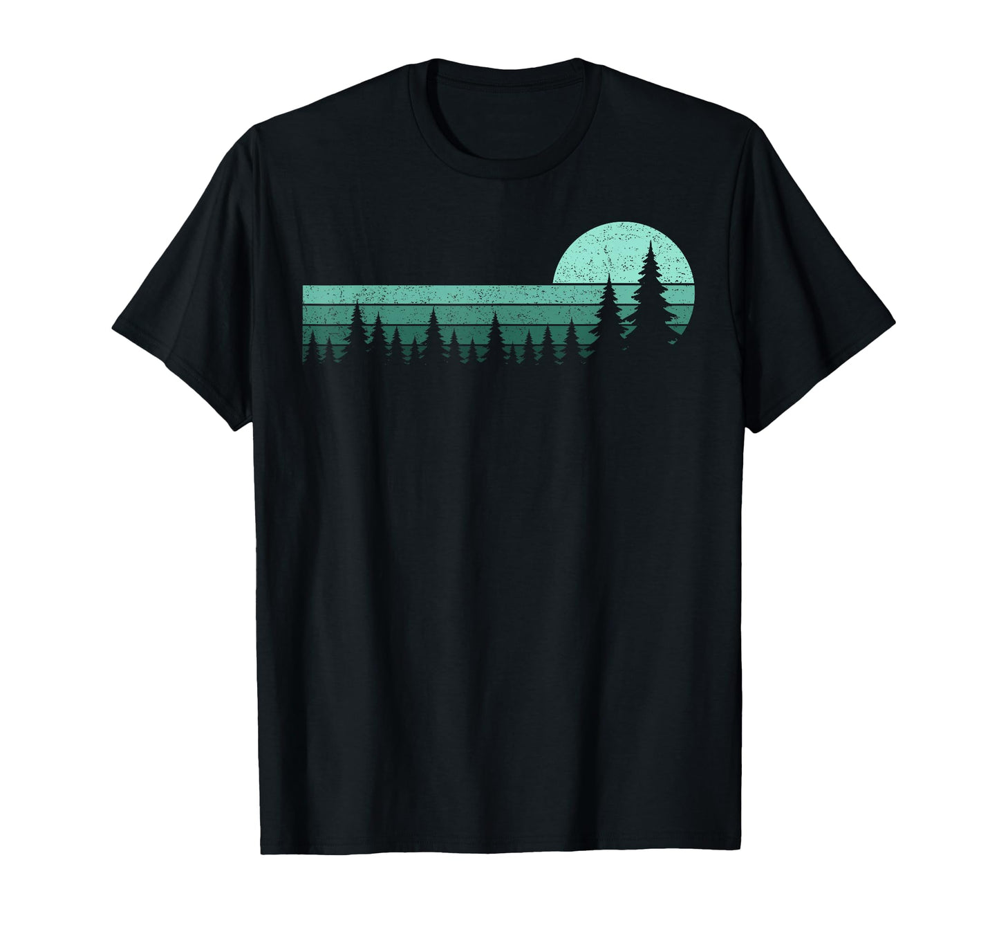 Trees Wildlife Nature Vintage Forest Pine Trees Men Women T-Shirt