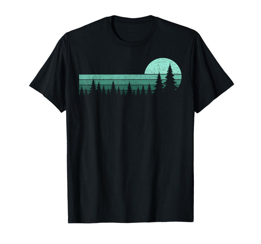 Trees Wildlife Nature Vintage Forest Pine Trees Men Women T-Shirt
