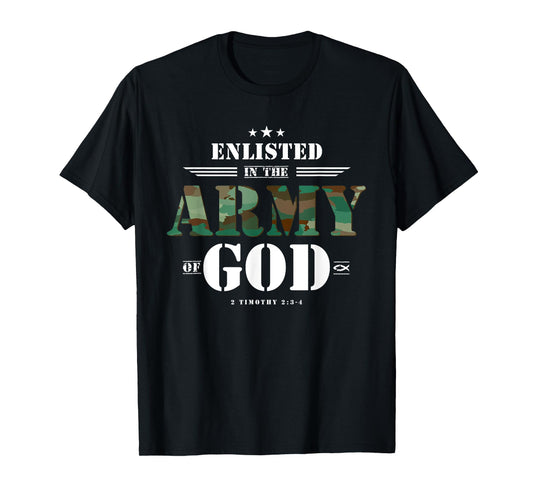 Christian Gifts Religious Bible Verse Scriptures God's Army T-Shirt