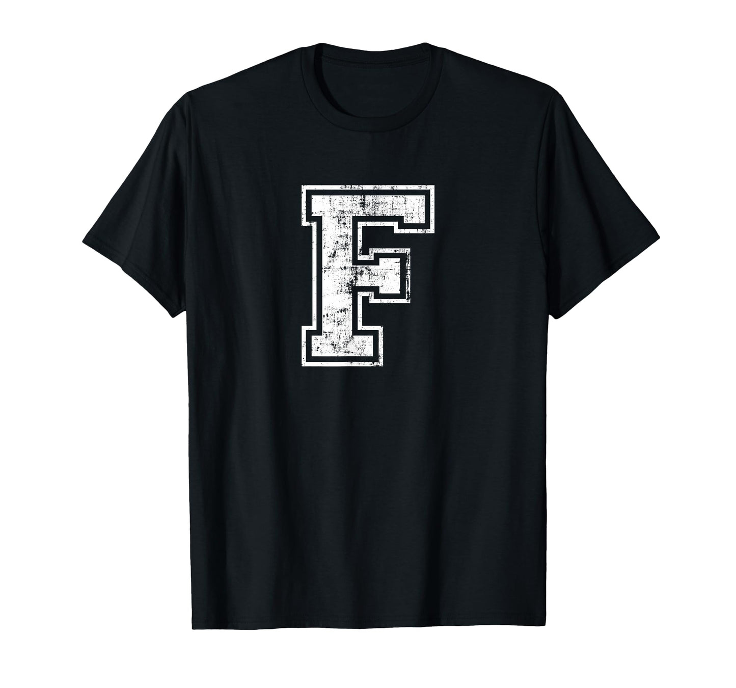 Letter F Uppercase Alphabet Initial School College Varsity T-Shirt