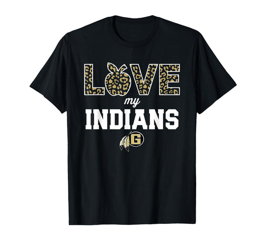 Gaffney Indians Logo Love My Team HS T-Shirt