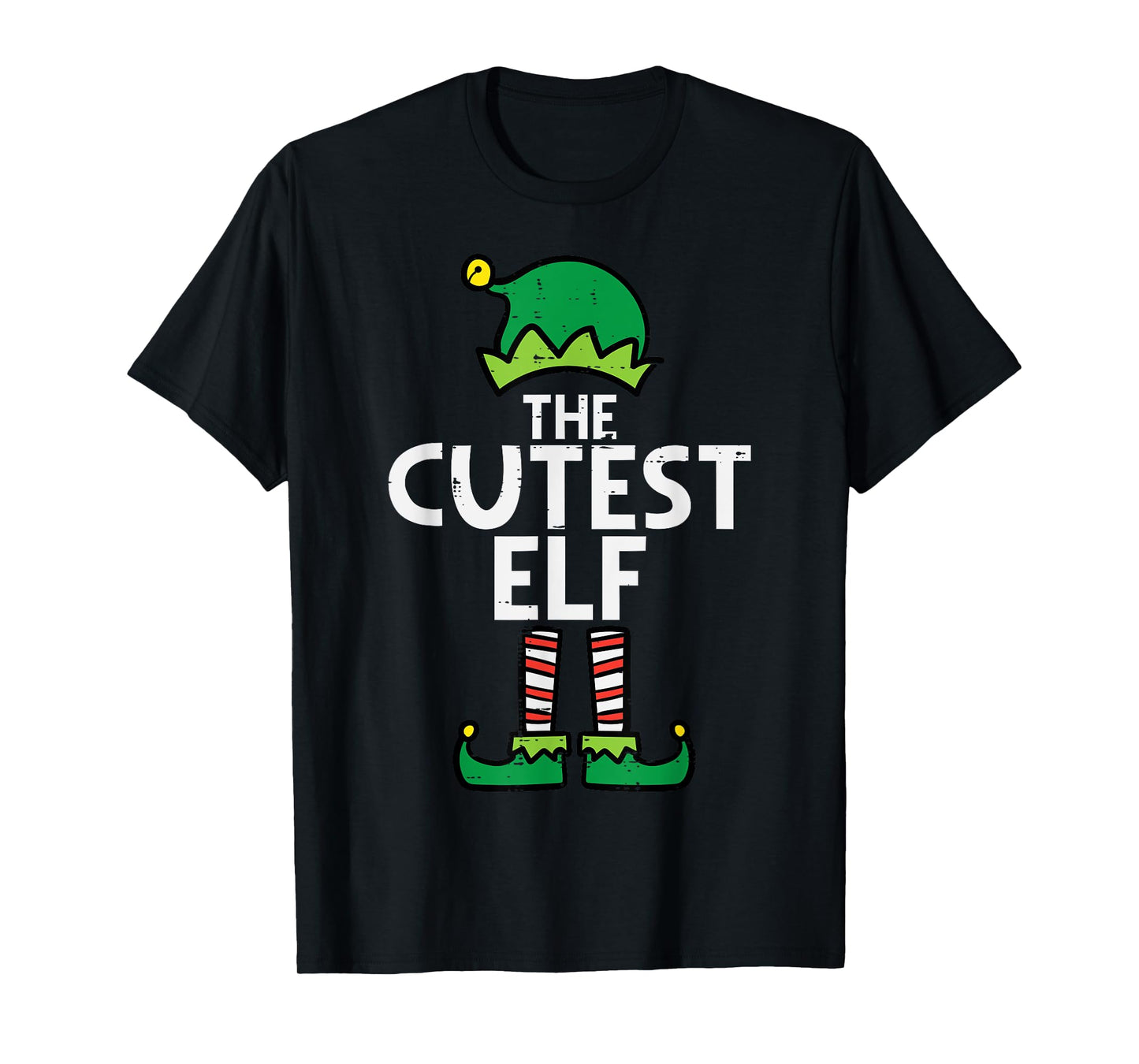 Christmas The Cutest Elf Xmas Family Matching Boys Girls Kid T-Shirt