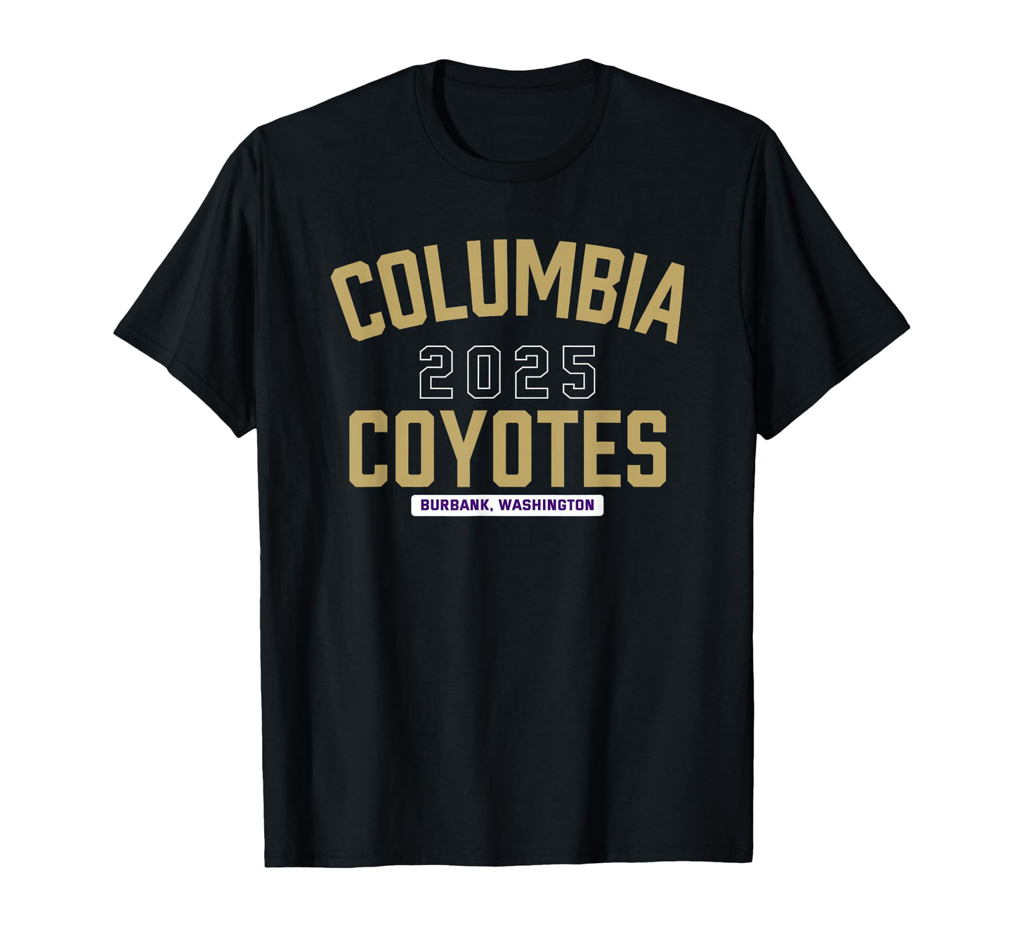 Columbia Coyotes Burbank, Washington 2025 T-Shirt