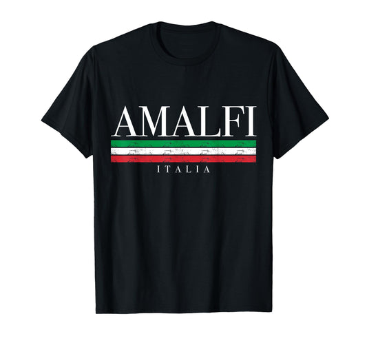 Amalfi Coast Italy Italia Vintage Italian Flag Souvenir T-Shirt