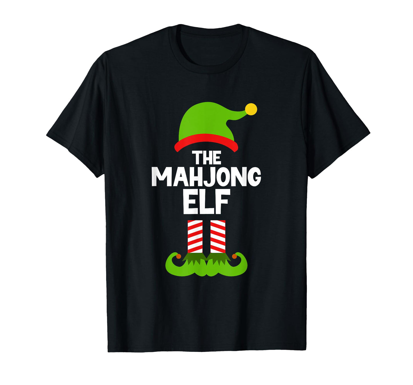 Funny The Mahjong Elf Christmas Family Party Pajama T-Shirt