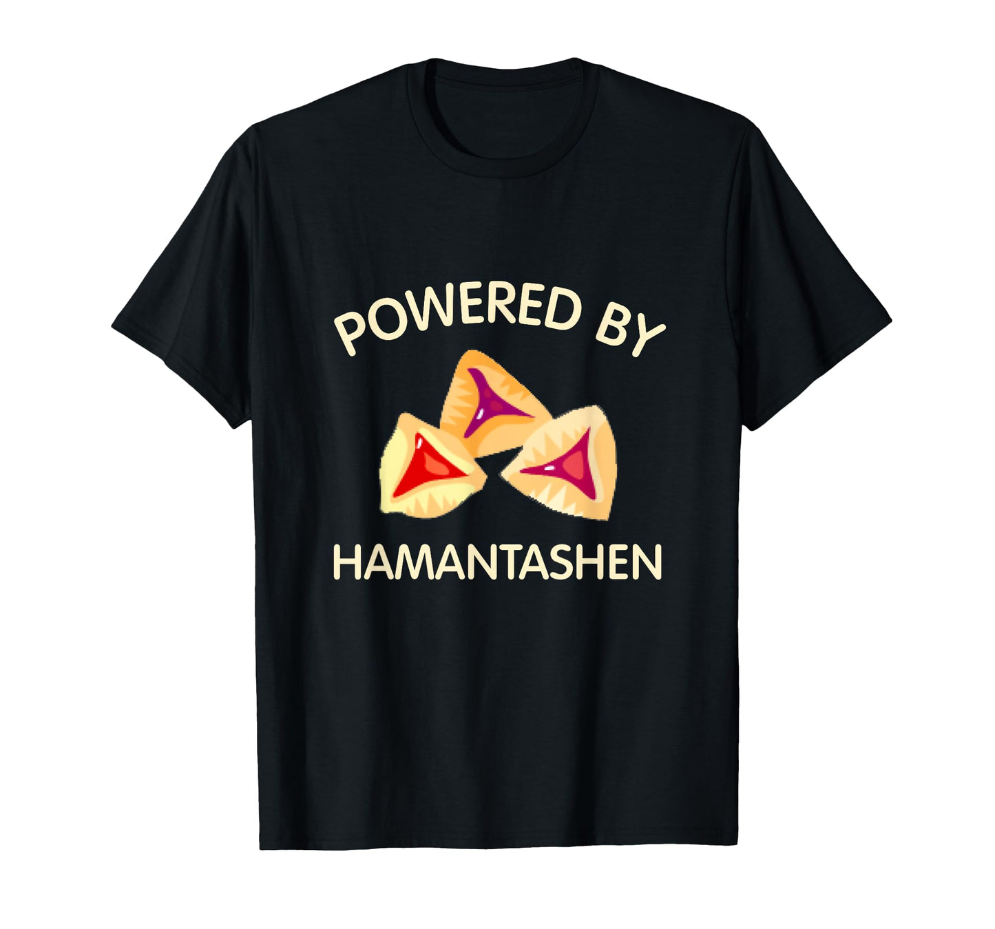 Powered By Hamantashen Happy Purim Costume Party Jewish T-Shirt