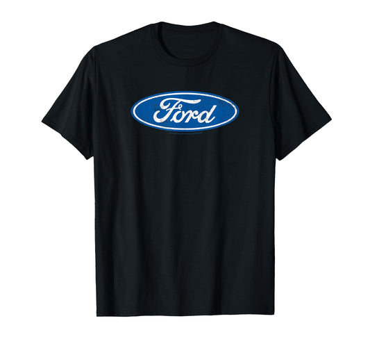 Ford - Distressed Blue Oval Logo T-Shirt