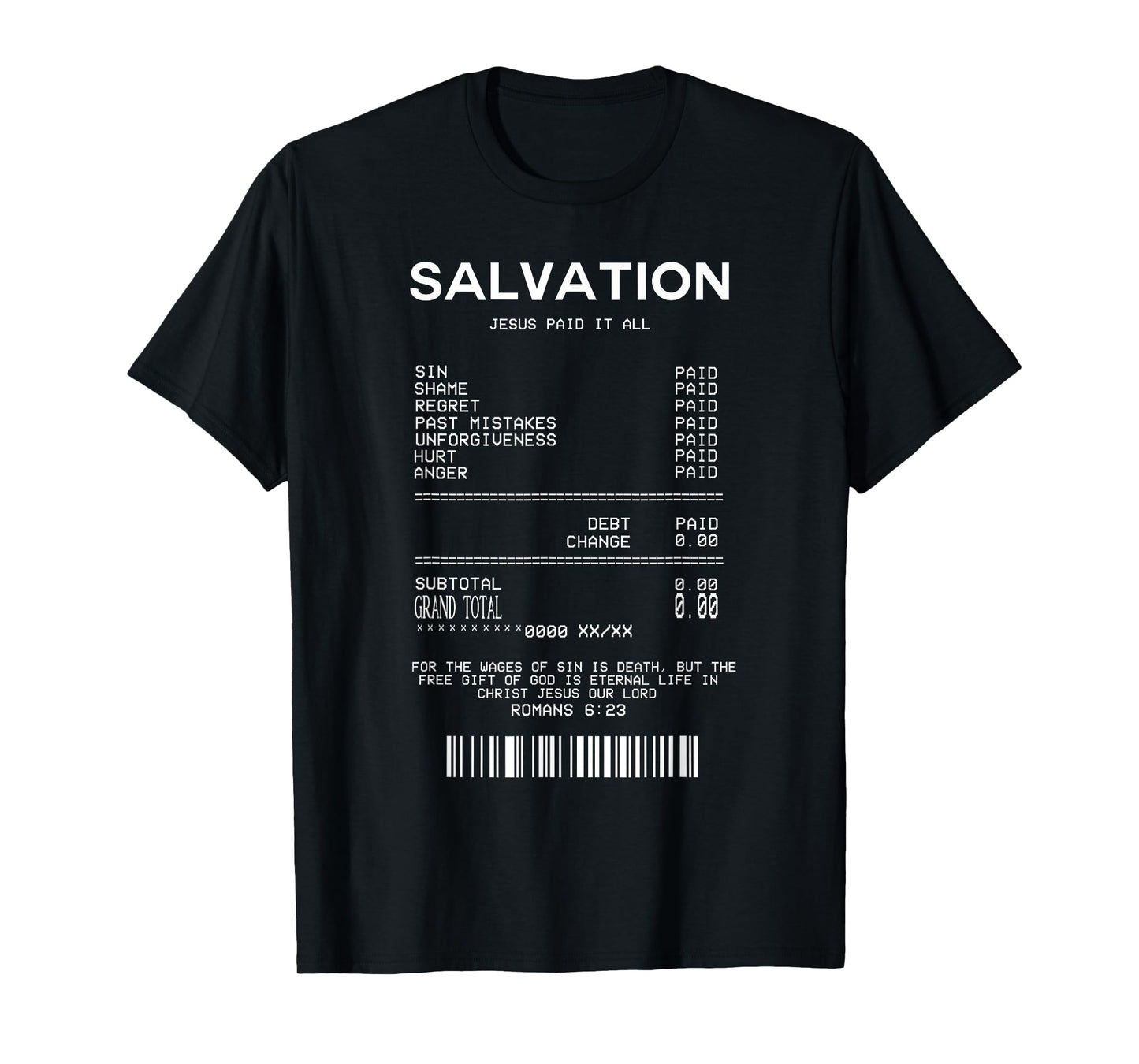Salvation Jesus Paid It All - Christian Tee T-Shirt
