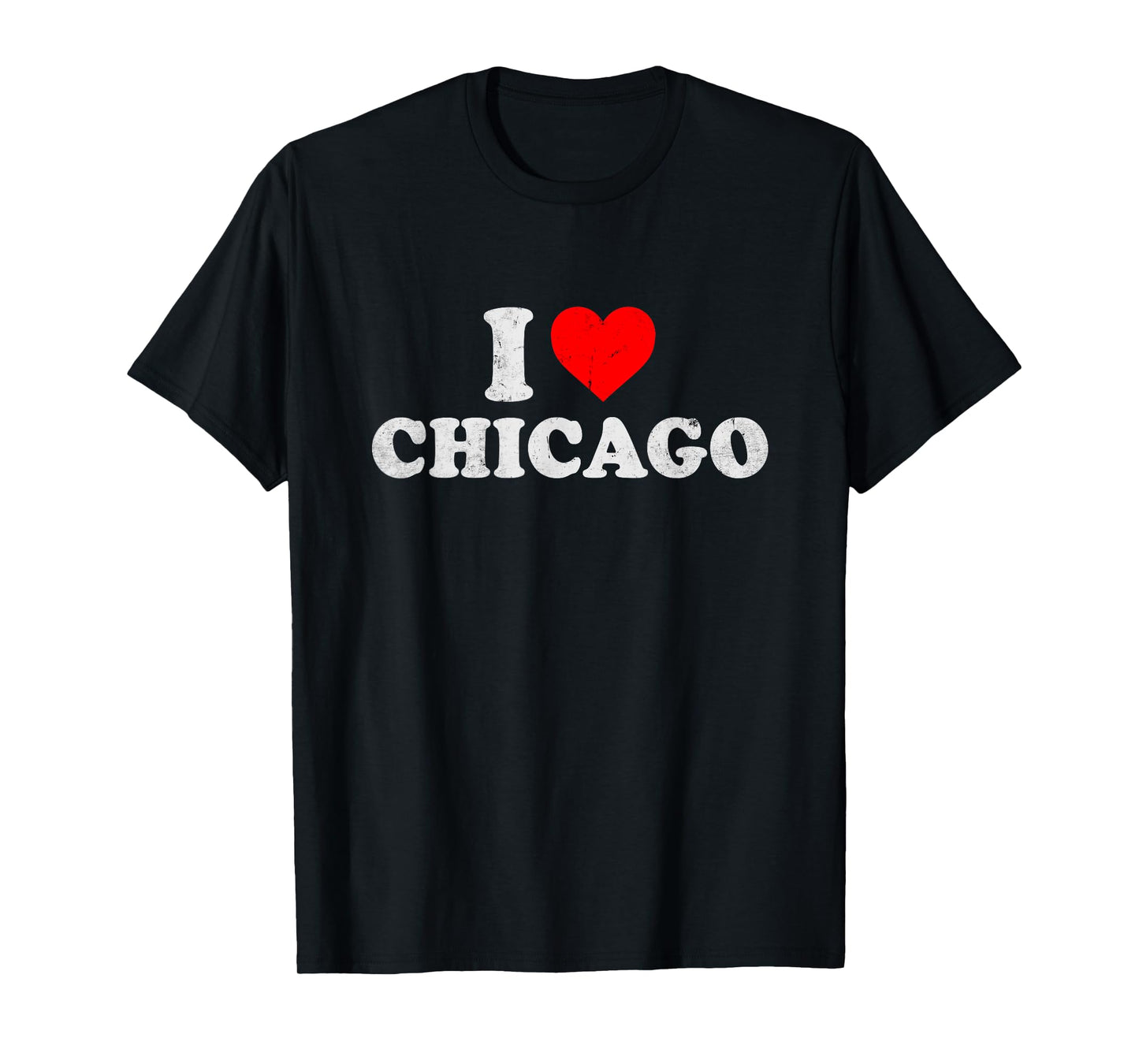I Love Chicago Distressed Vintage Windy City Pride T-Shirt