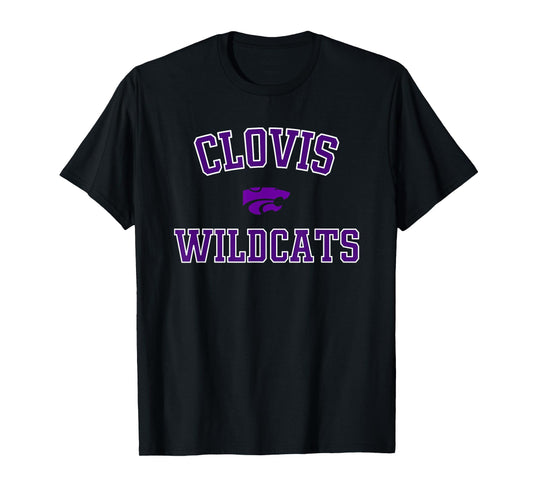 Clovis Wildcats Logo Varsity HS T-Shirt