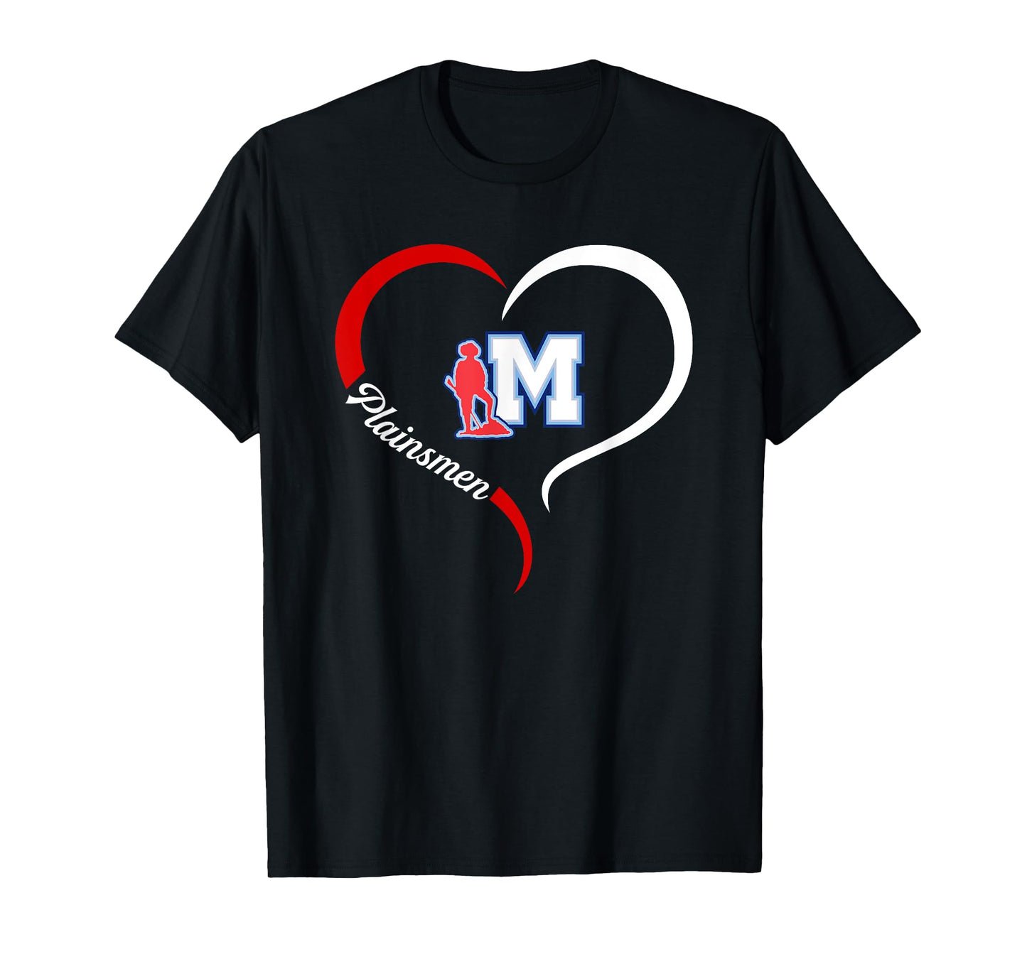 Monterey Plainsmen Logo Half Heart Slogan HS T-Shirt