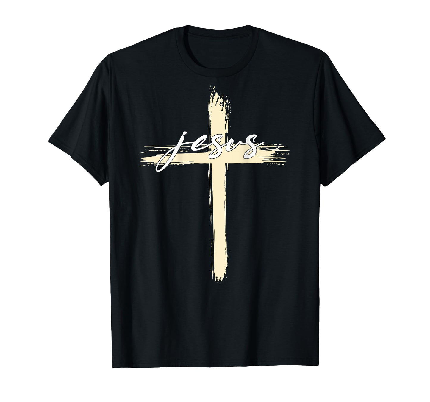 Faith in God motivation Apparel Jesus Cross (on back) T-Shirt