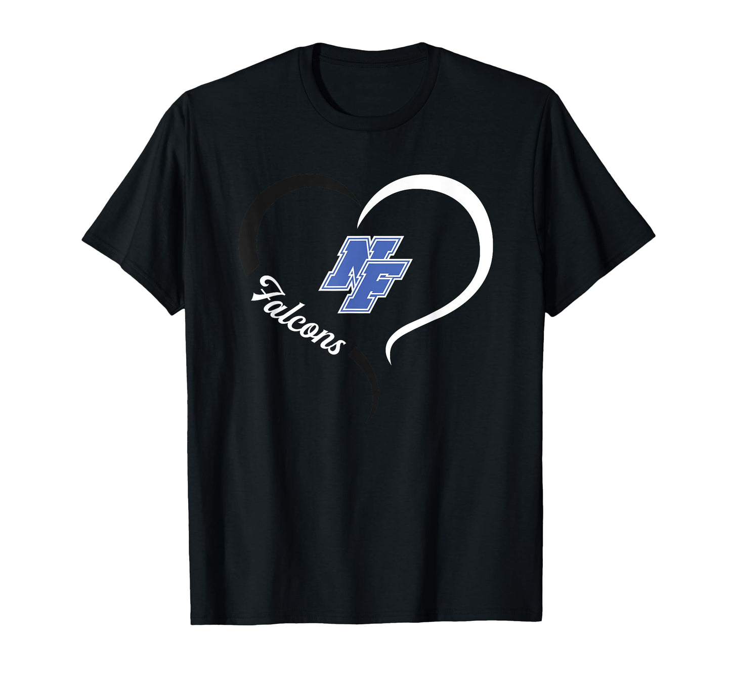 North Forney Falcons Logo Half Heart Slogan HS T-Shirt