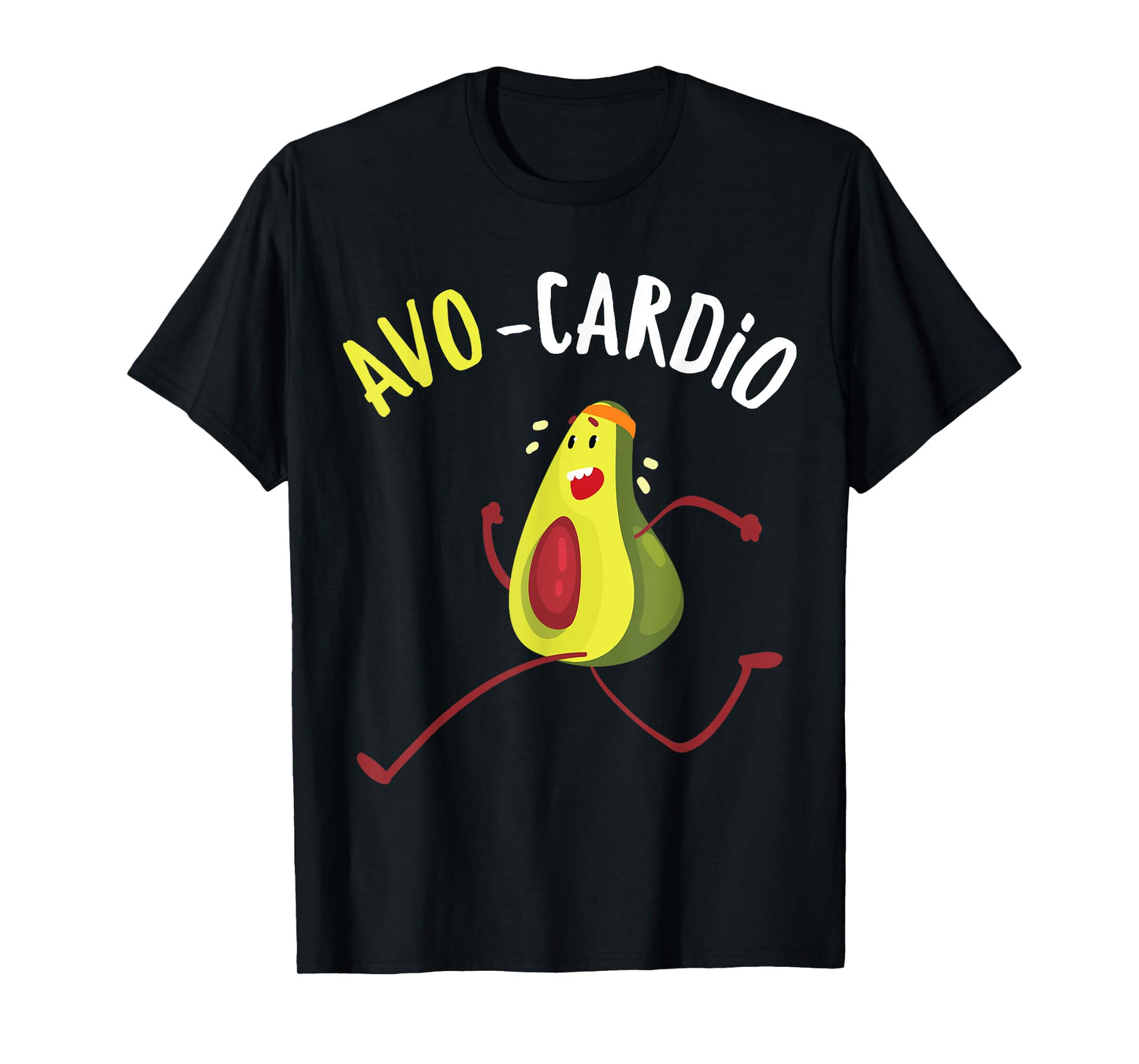 Funny Avo-Cardio Pun Workout Running Avocado T-Shirt