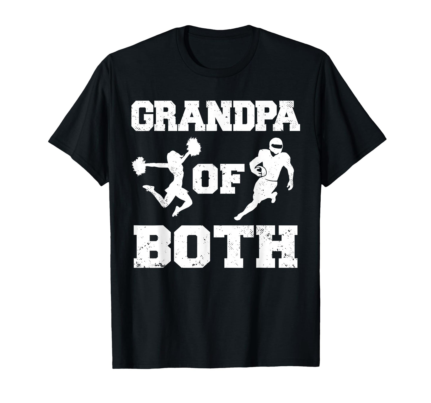 Grandpa Of Both Funny Football and Cheer Grandpa T-Shirt