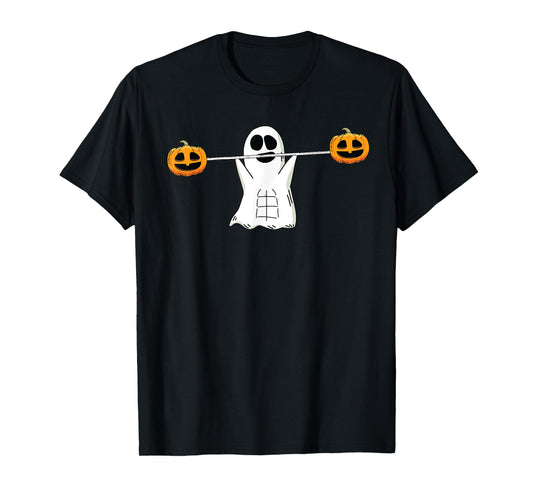 Ghost Lifting Halloween Funny Work-out Gym Fitness T-Shirt