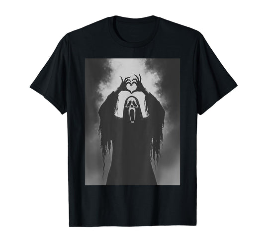 Ghost Heart Hands Scary Face Horror Poster Halloween T-Shirt