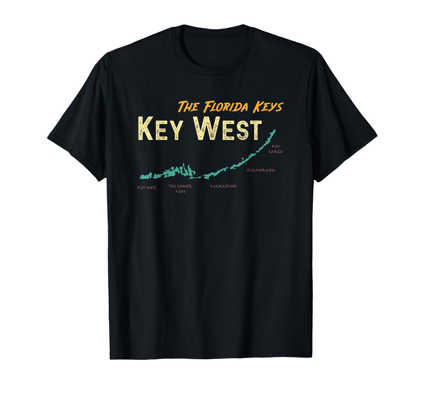 Florida Keys Map Key West T-Shirt