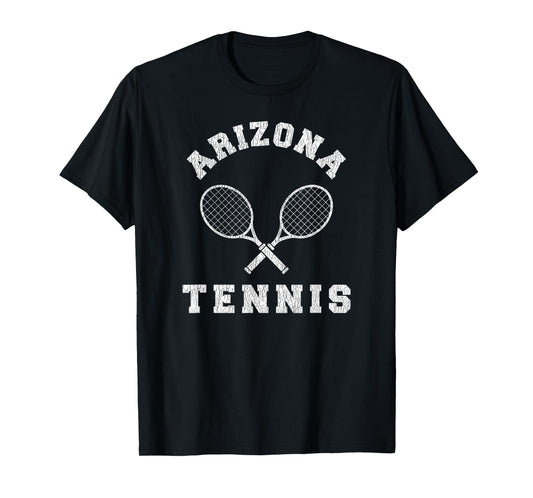 Arizona Vintage Tennis Team Distressed Retro 90s Vibe Racket T-Shirt
