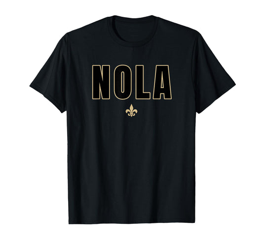 NOLA Apparel for Locals or Tourist that Love City Unisex Classic Fit Black Polycotton T-Shirt