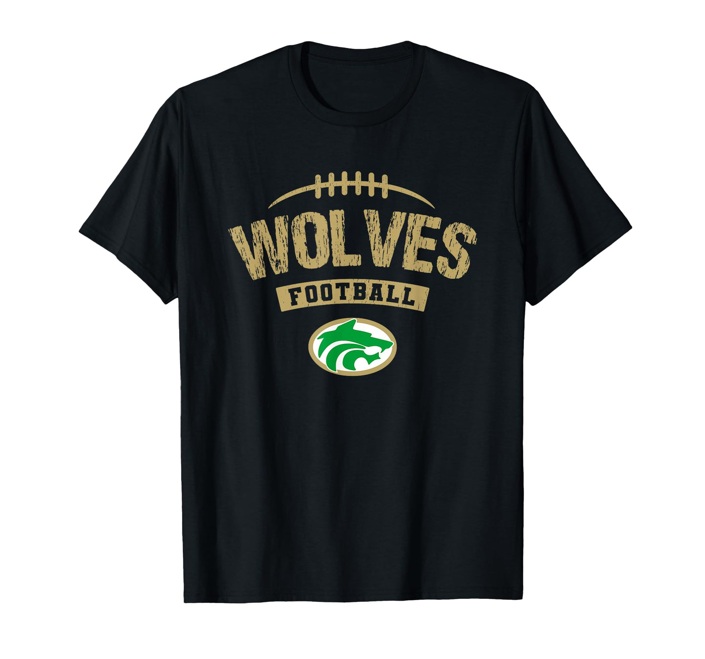 Buford Wolves Logo Football Distressed HS T-Shirt