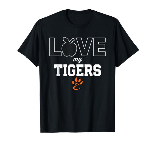 Edwardsville Tigers Logo Love My Team HS T-Shirt
