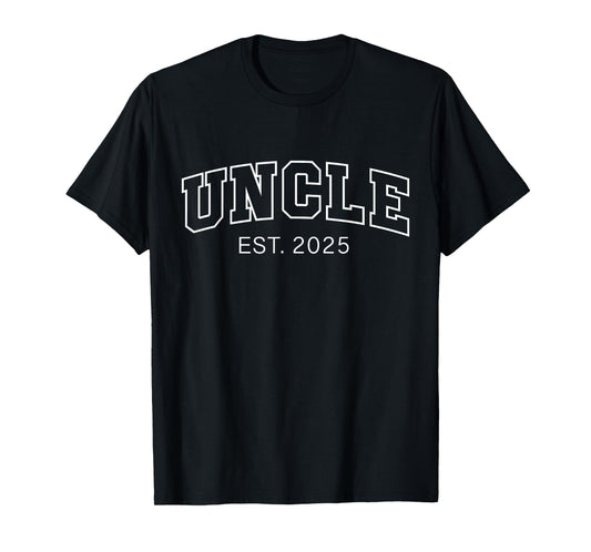 Promoted To Uncle Est 2025 Uncle To Be Gifts 1St Time Uncle T-Shirt