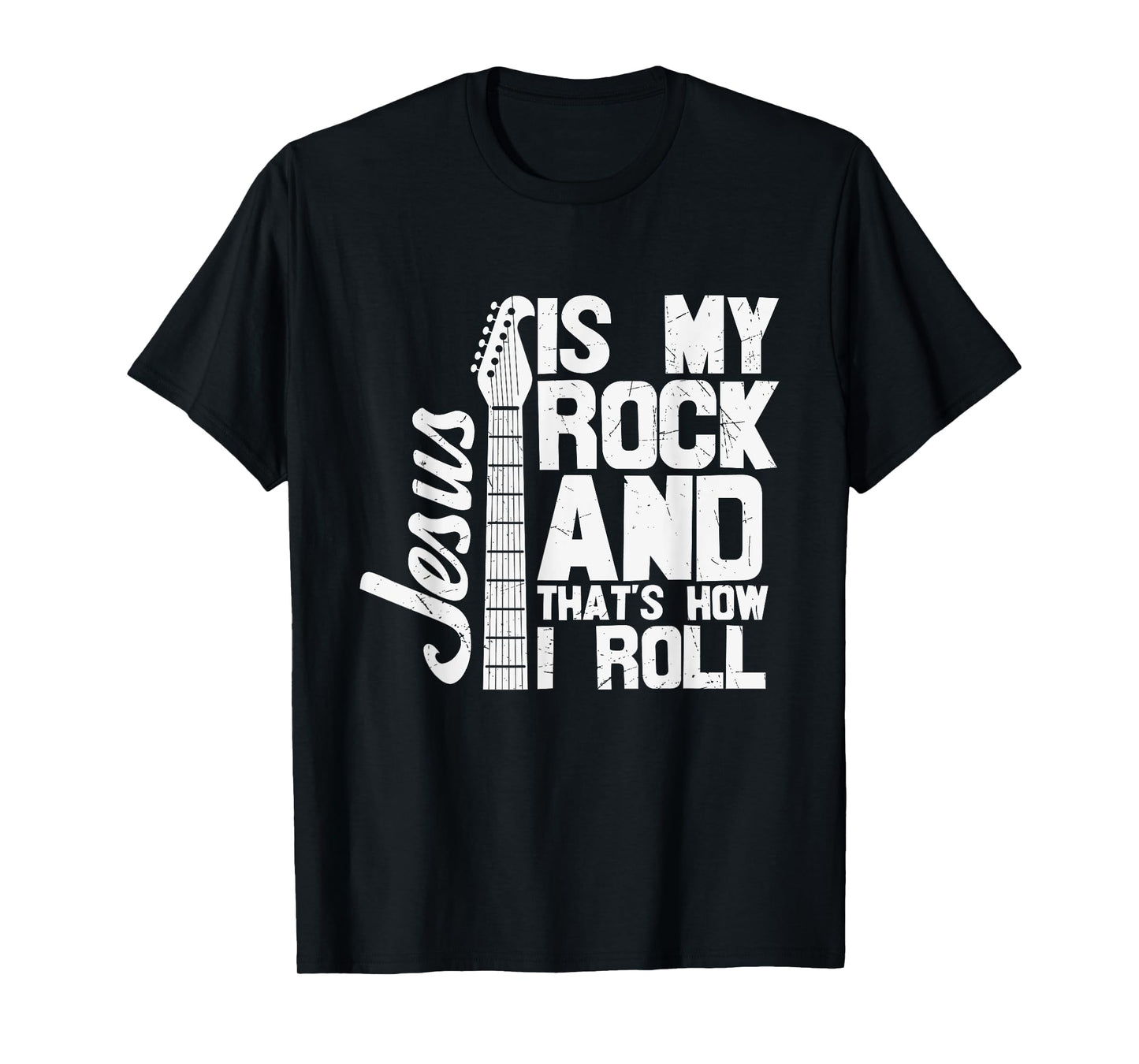 Religious Jesus is my Rock Christian Guitar Church T-Shirt