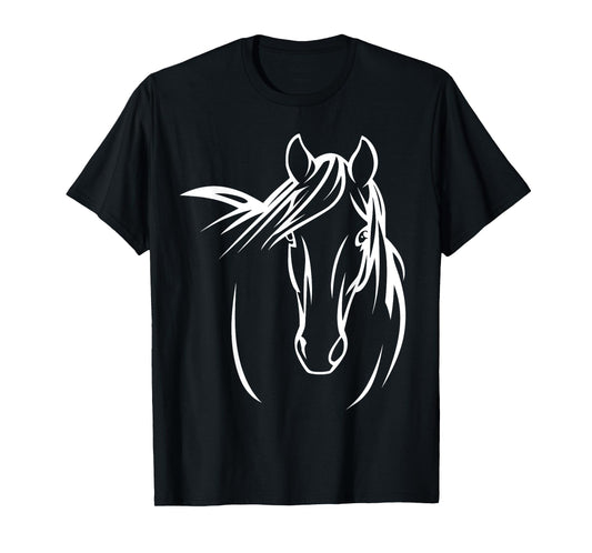 Elegant Horse Silhouette Graphic Art Design for Horse Lovers T-Shirt
