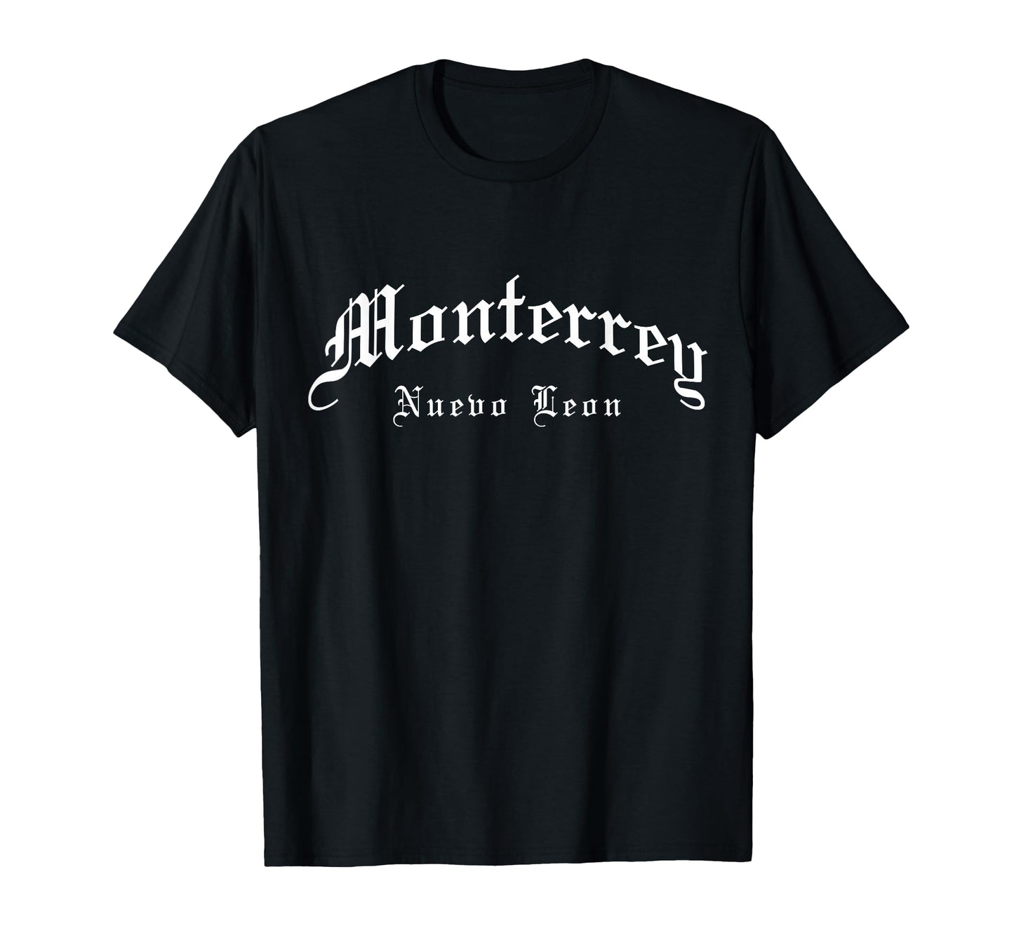 Monterrey Nuevo Leon Mexico Vintage Old School English Font T-Shirt