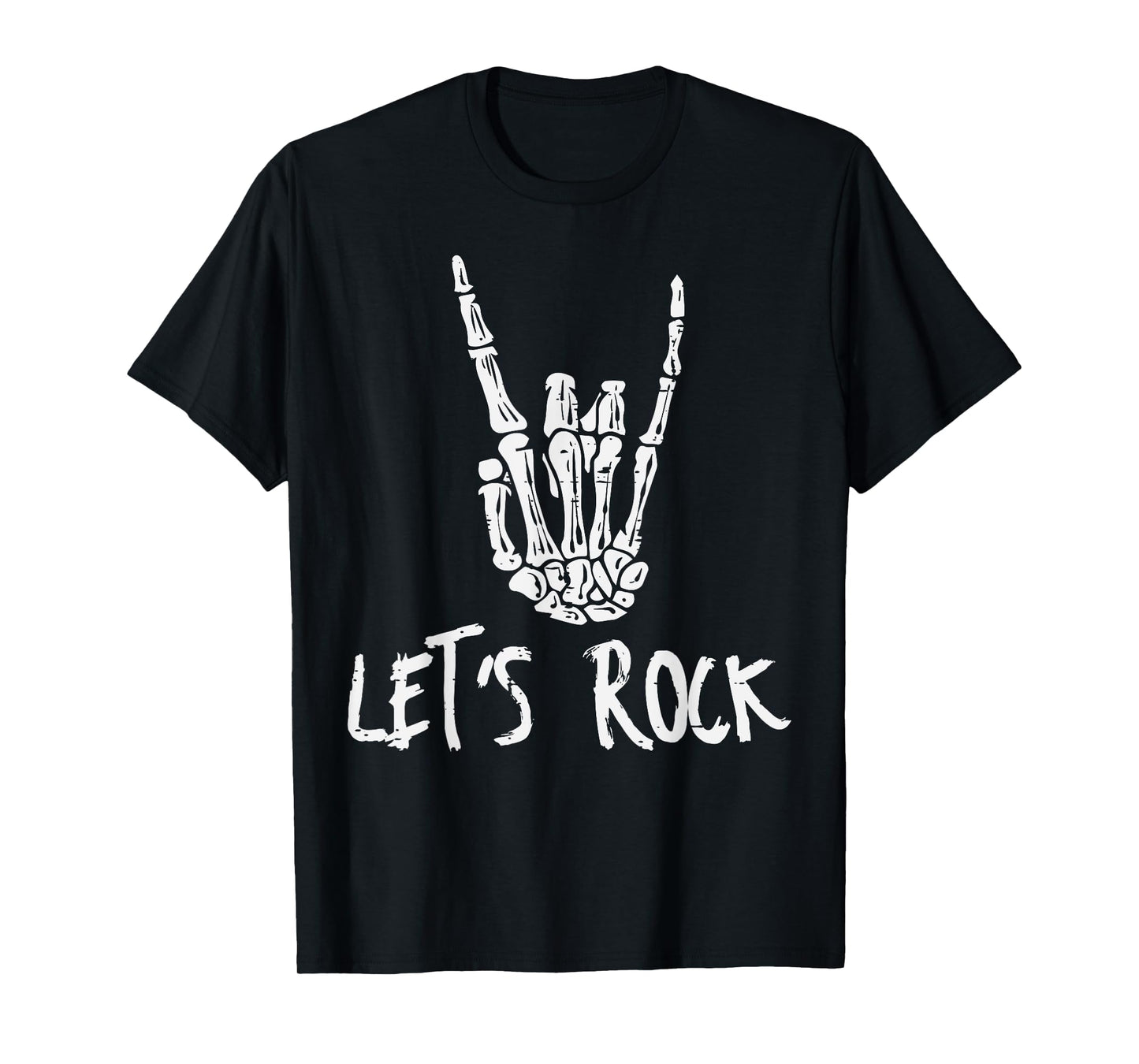 Skeleton Rocker Hand Punk Rock Music Men Boys Kids Youth T-Shirt