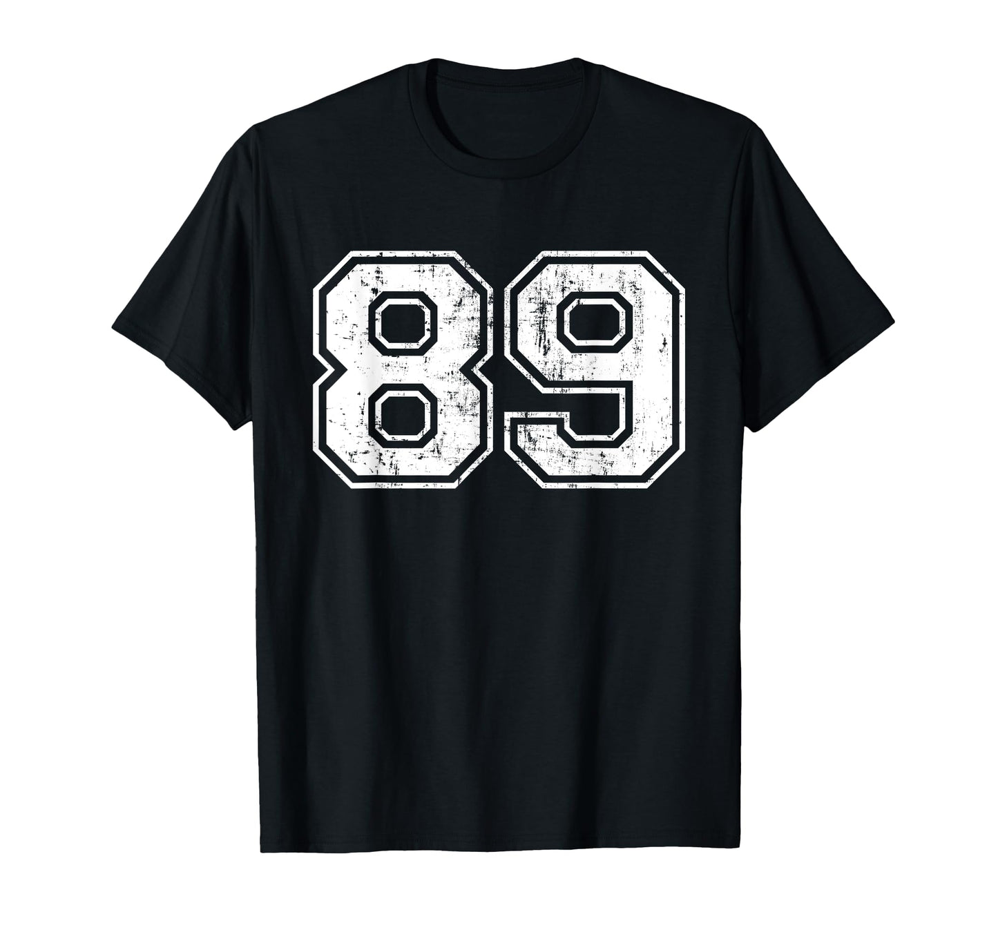 Number 89 Eighty Nine Distressed Vintage Sport Team Practice T-Shirt