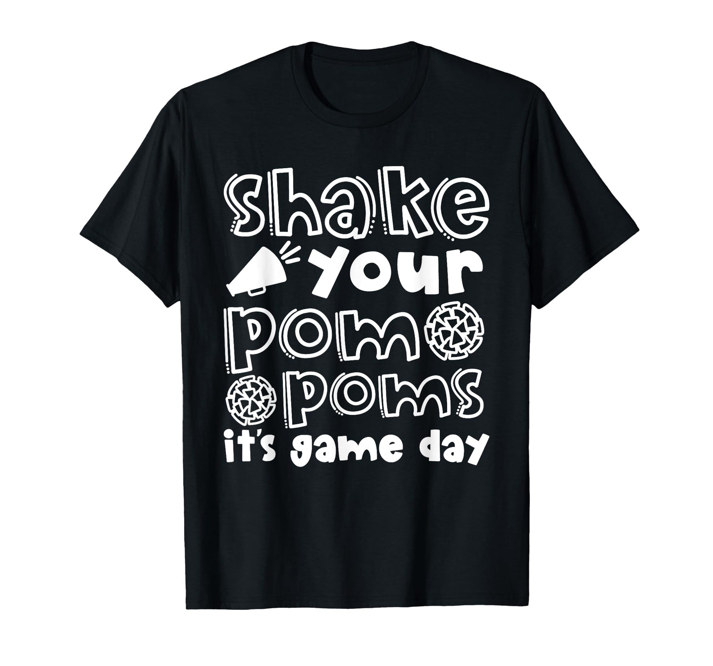 Shake Your Pom-Poms It's Game Day Cheerleader Cheer Mom Cute T-Shirt