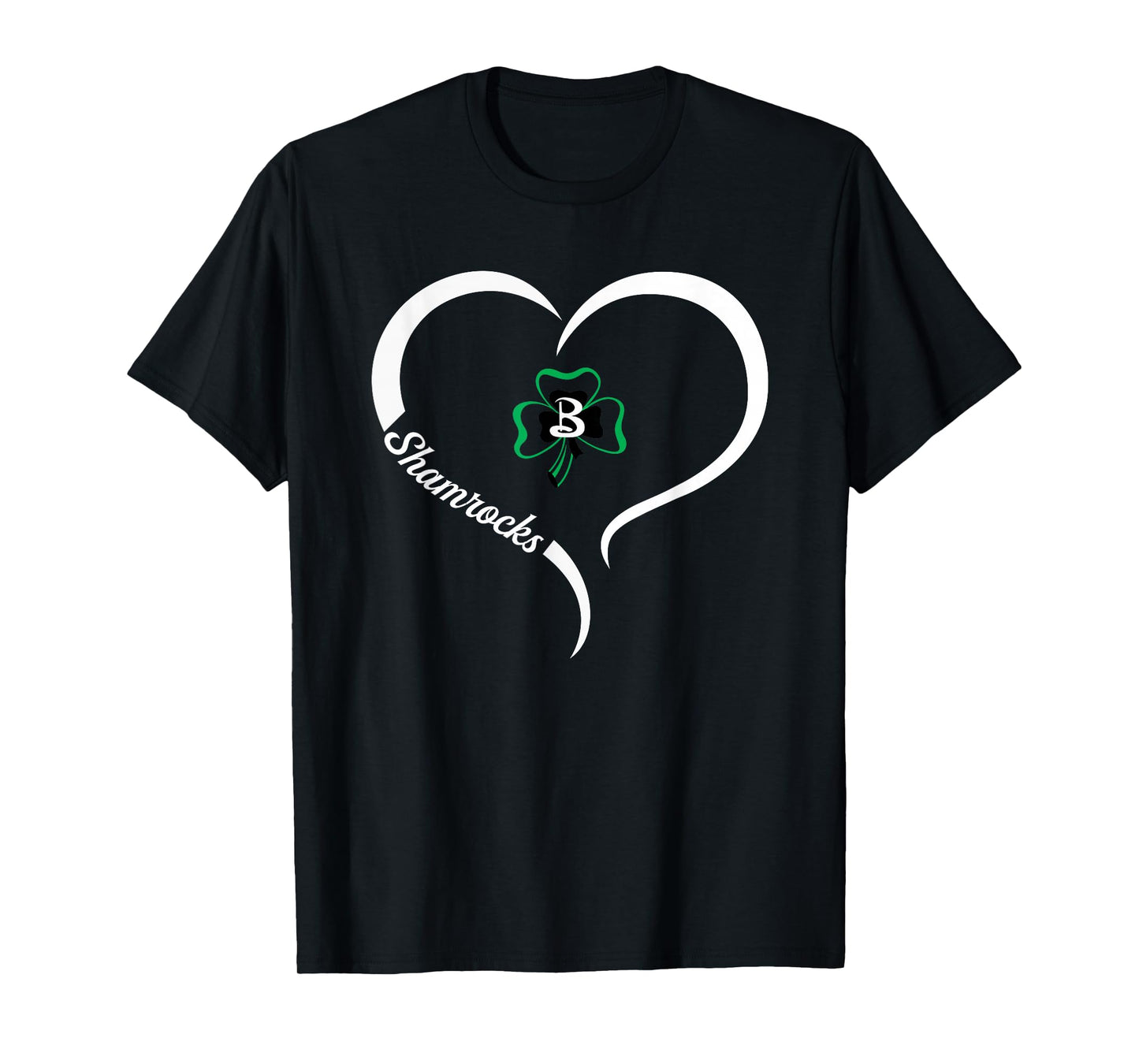 Berrien Springs Shamrocks Logo Half Heart Slogan HS T-Shirt