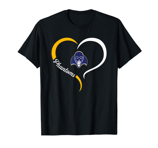 Phoebus Phantoms Logo Half Heart Slogan HS T-Shirt