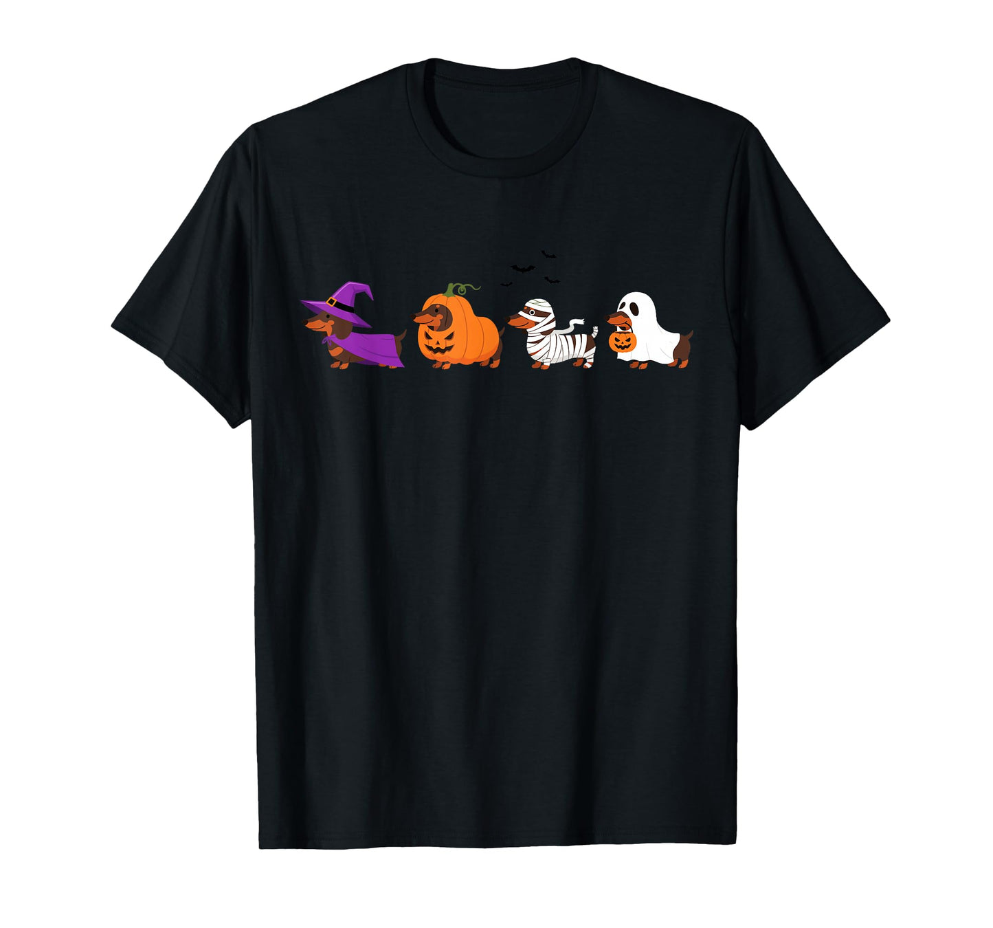 Happy Halloweenie Witch Weiner Dog Dachshund Shirt T-Shirt