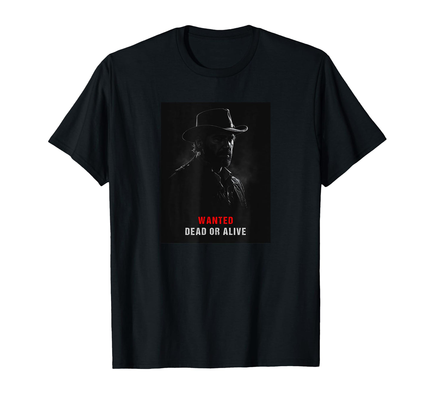 Old West Gunslinger Wanted Dead or Alive RDR Outlaw T-Shirt