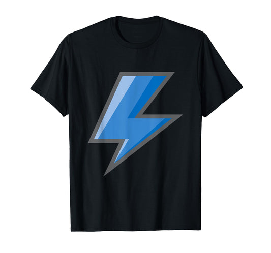 Lightning Bolt Blue Graphic Tee Easy Halloween Costume T-Shirt